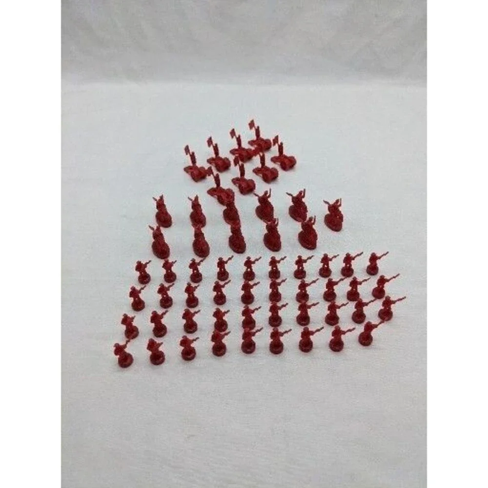 Lot Of (58) Red Replacement Risk Player Pieces